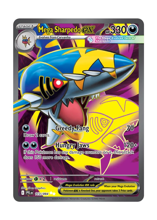 Mega Sharpedo ex (113/94) - Phantasmal Flames