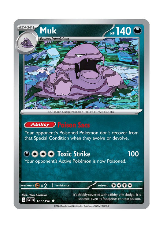 Muk - Reverse Holo (127/198) - Scarlet & Violet