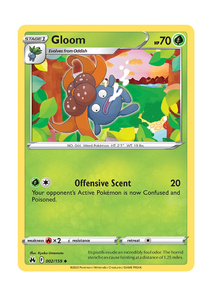 Gloom - Reverse Holo (002/159) - Crown Zenith