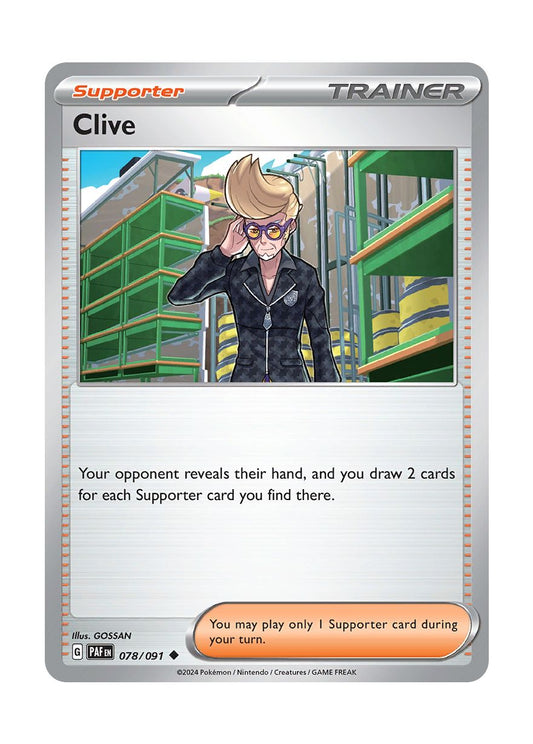 Clive - Reverse Holo (078/91) - Paldean Fates