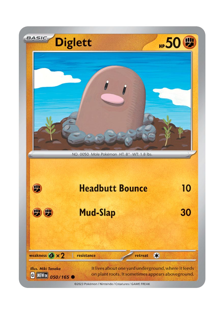 Diglett - Reverse Holo (050/165) - 151