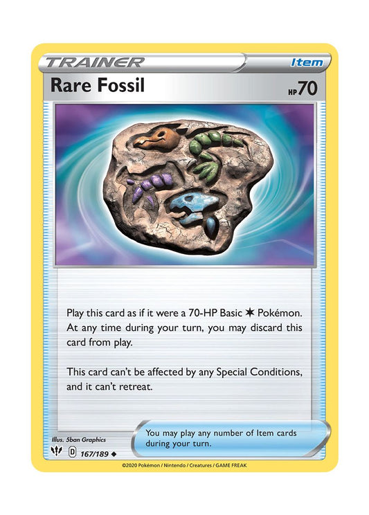 Rare Fossil - Reverse Holo (167/189) - Darkness Ablaze