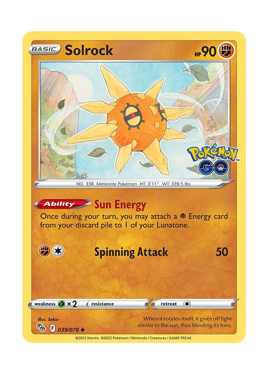 Solrock - Reverse Holo (039/78) - Pokémon GO