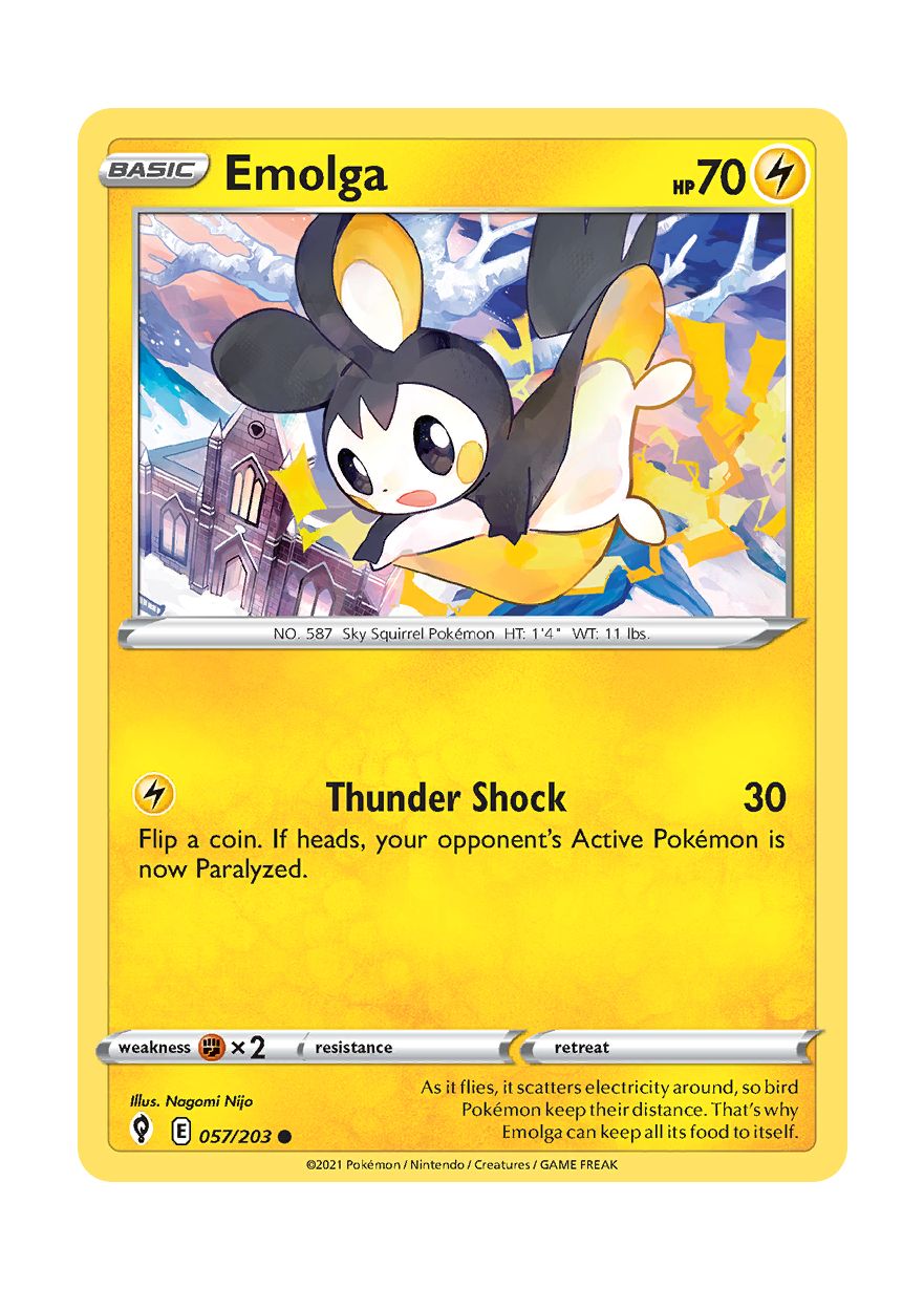 Emolga - Reverse Holo (057/203) - Evolving Skies