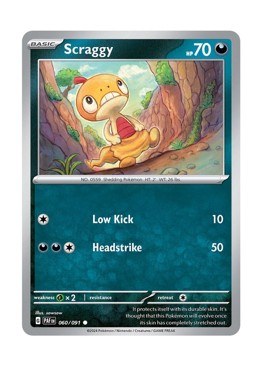 Scraggy - Reverse Holo (060/91) - Paldean Fates