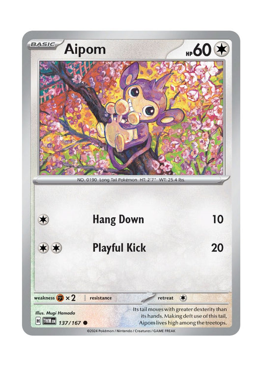 Aipom - Reverse Holo (137/167) - Twilight Masquerade