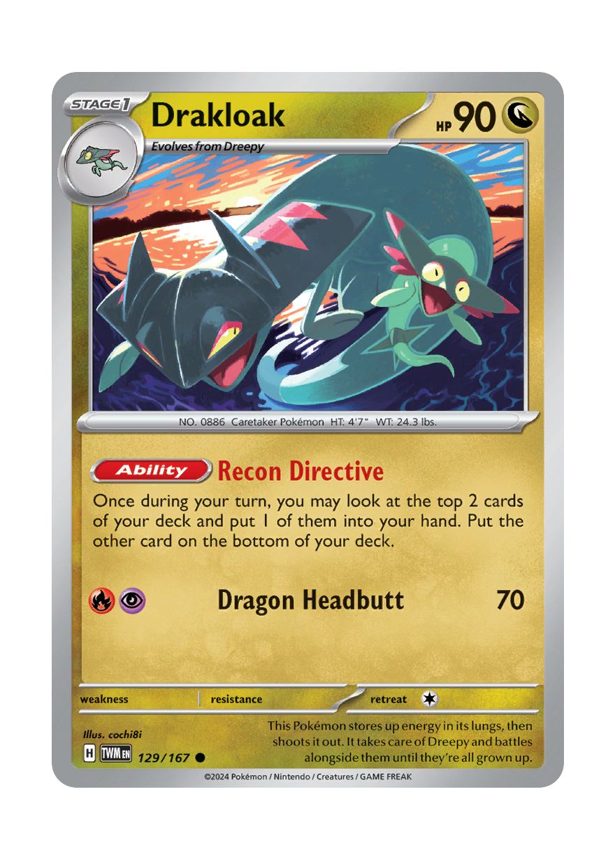 Drakloak - Reverse Holo (129/167) - Twilight Masquerade