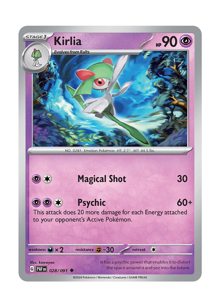 Kirlia - Reverse Holo (028/91) - Paldean Fates