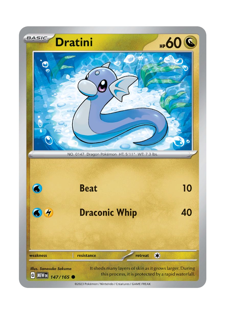 Dratini - Reverse Holo (147/165) - 151