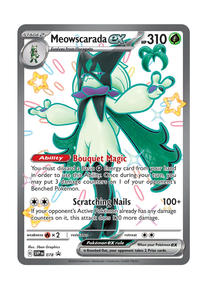 Meowscarada ex (078/102) - Scarlet & Violet Black Star Promos