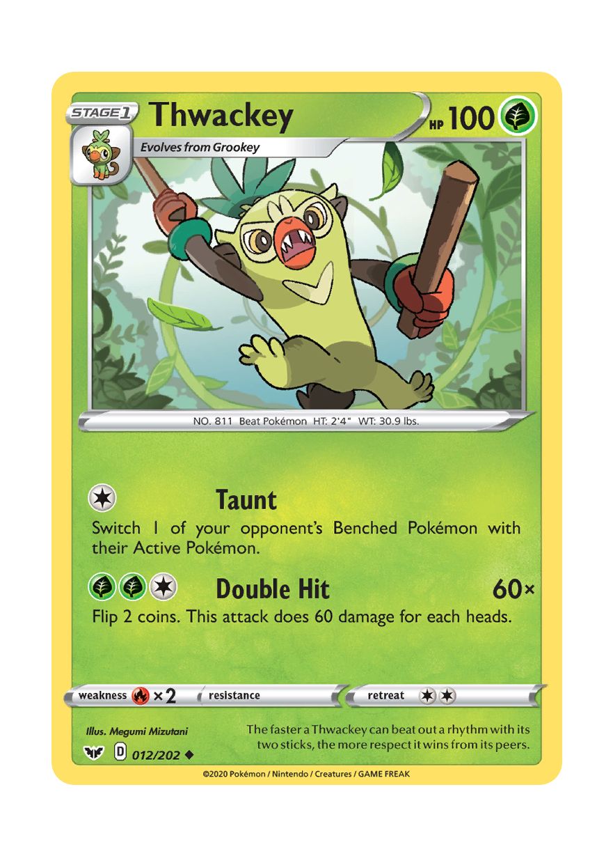 Thwackey - Reverse Holo (012/202) - Sword & Shield