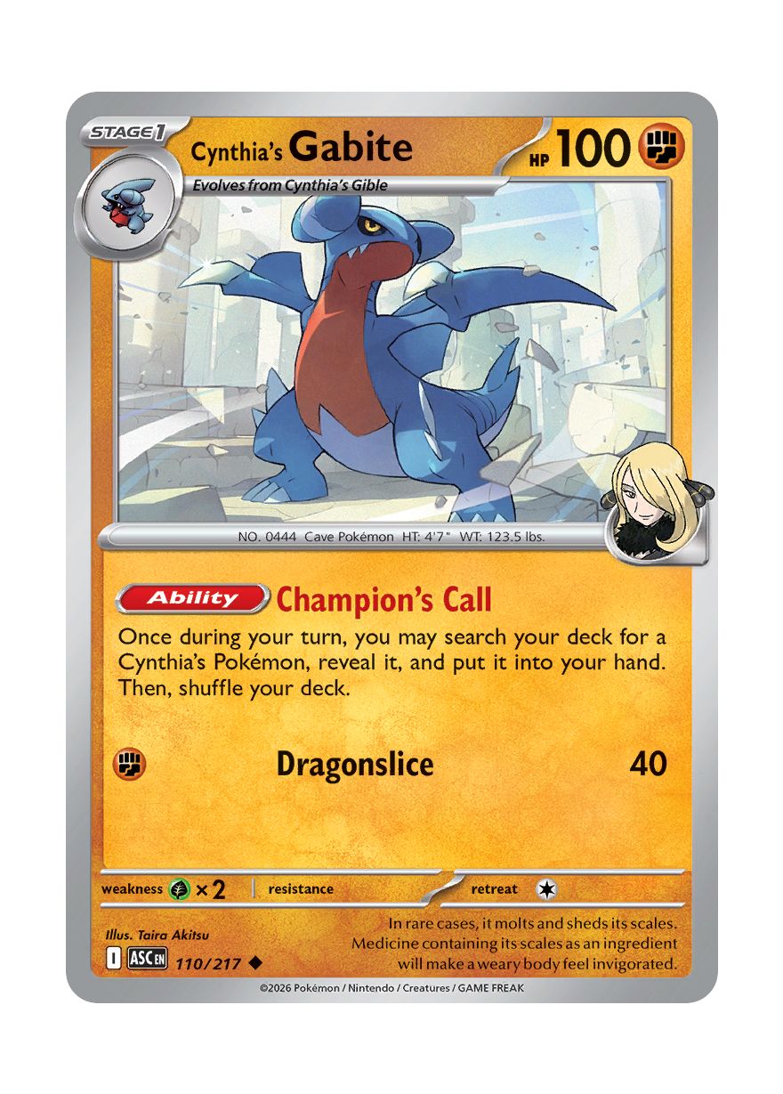 Cynthia's Gabite (110/217) - Ascended Heroes