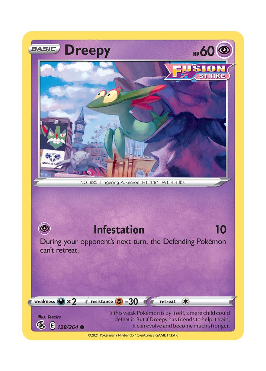 Dreepy - Reverse Holo (128/264) - Fusion Strike