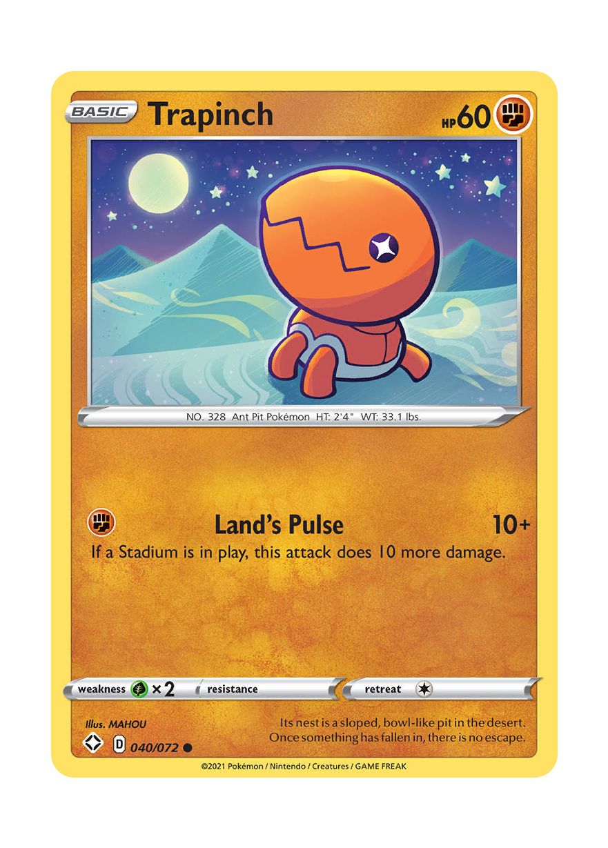 Trapinch - Reverse Holo (040/72) - Shining Fates