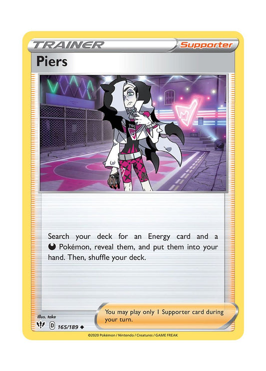 Piers - Reverse Holo (165/189) - Darkness Ablaze