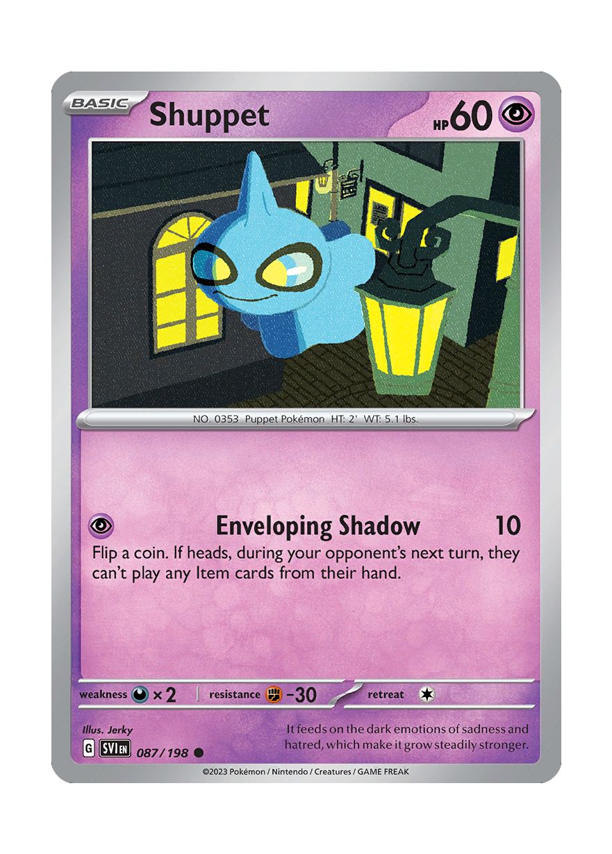 Shuppet - Reverse Holo (087/198) - Scarlet & Violet