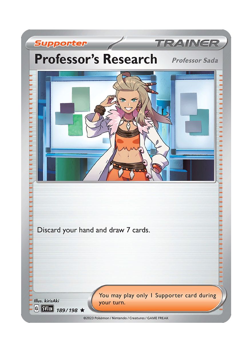 Professor's Research (Professor Sada) - Reverse Holo (189/198) - Scarlet & Violet