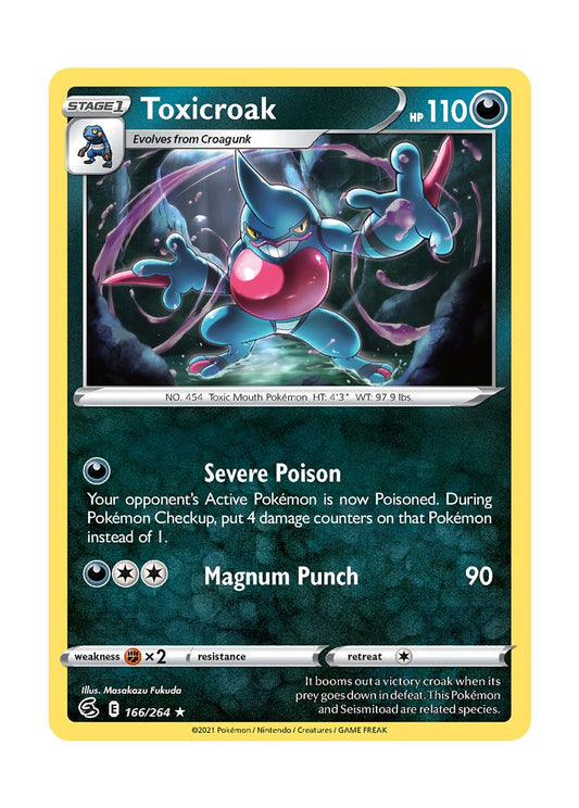 Toxicroak - Reverse Holo (166/264) - Fusion Strike