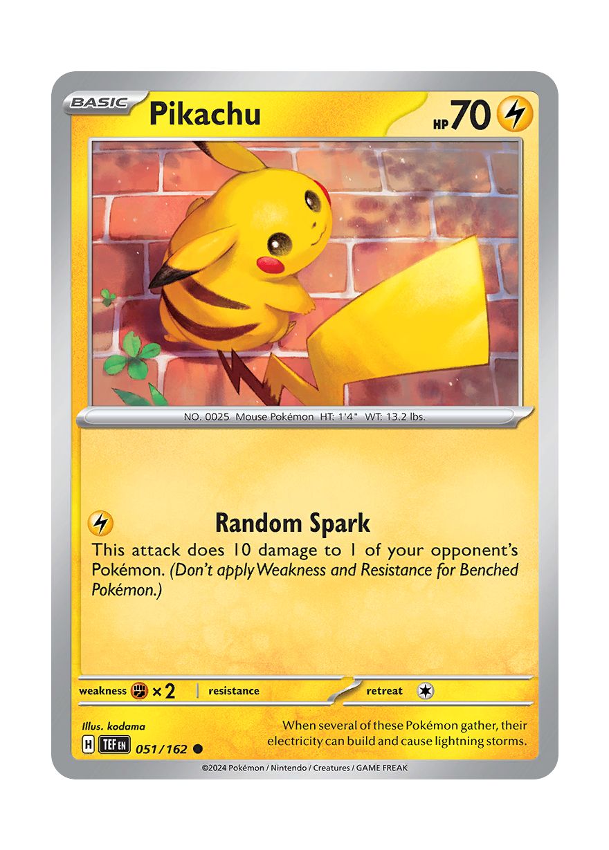 Pikachu - Reverse Holo (051/162) - Temporal Forces