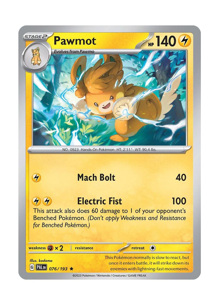 Pawmot - Reverse Holo (076/193) - Paldea Evolved