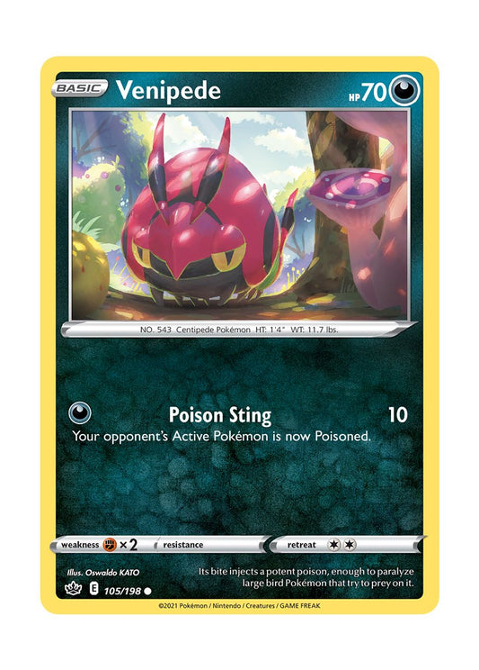 Venipede - Reverse Holo (105/198) - Chilling Reign