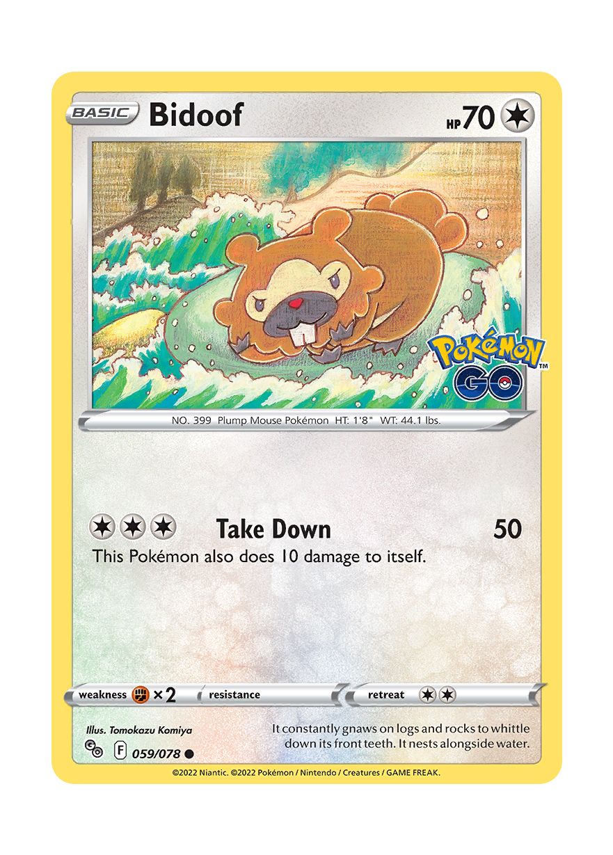 Bidoof - Reverse Holo (059/78) - Pokémon GO