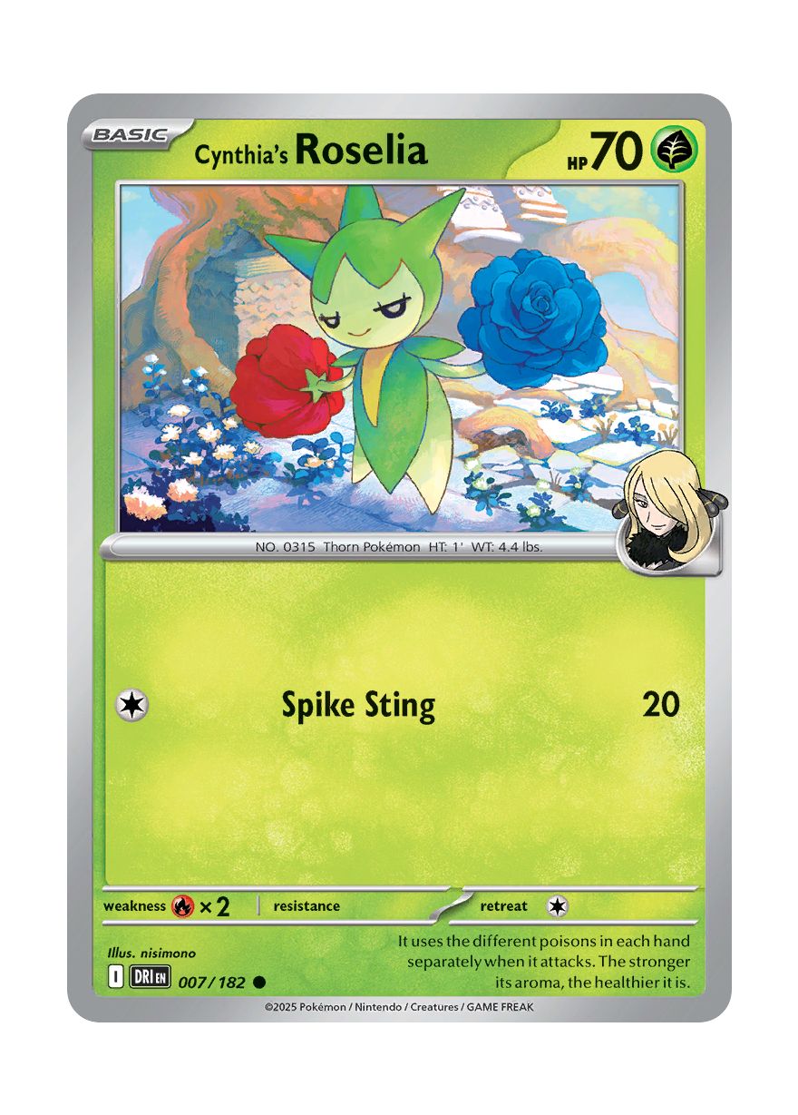 Cynthia's Roselia (007/182) - Destined Rivals