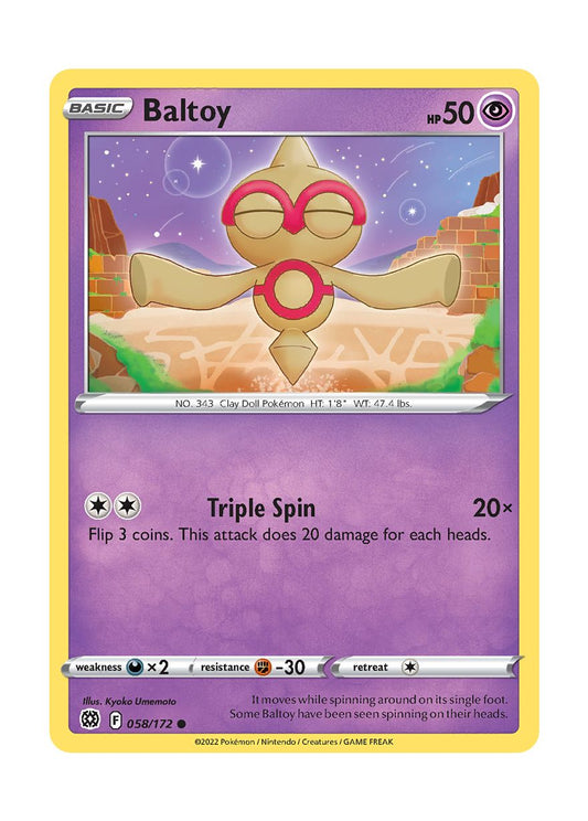 Baltoy - Reverse Holo (058/172) - Brilliant Stars