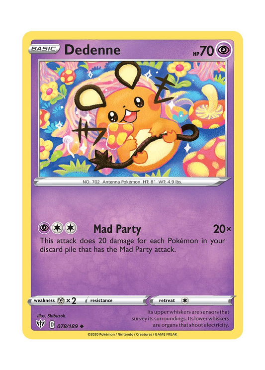 Dedenne - Reverse Holo (078/189) - Darkness Ablaze