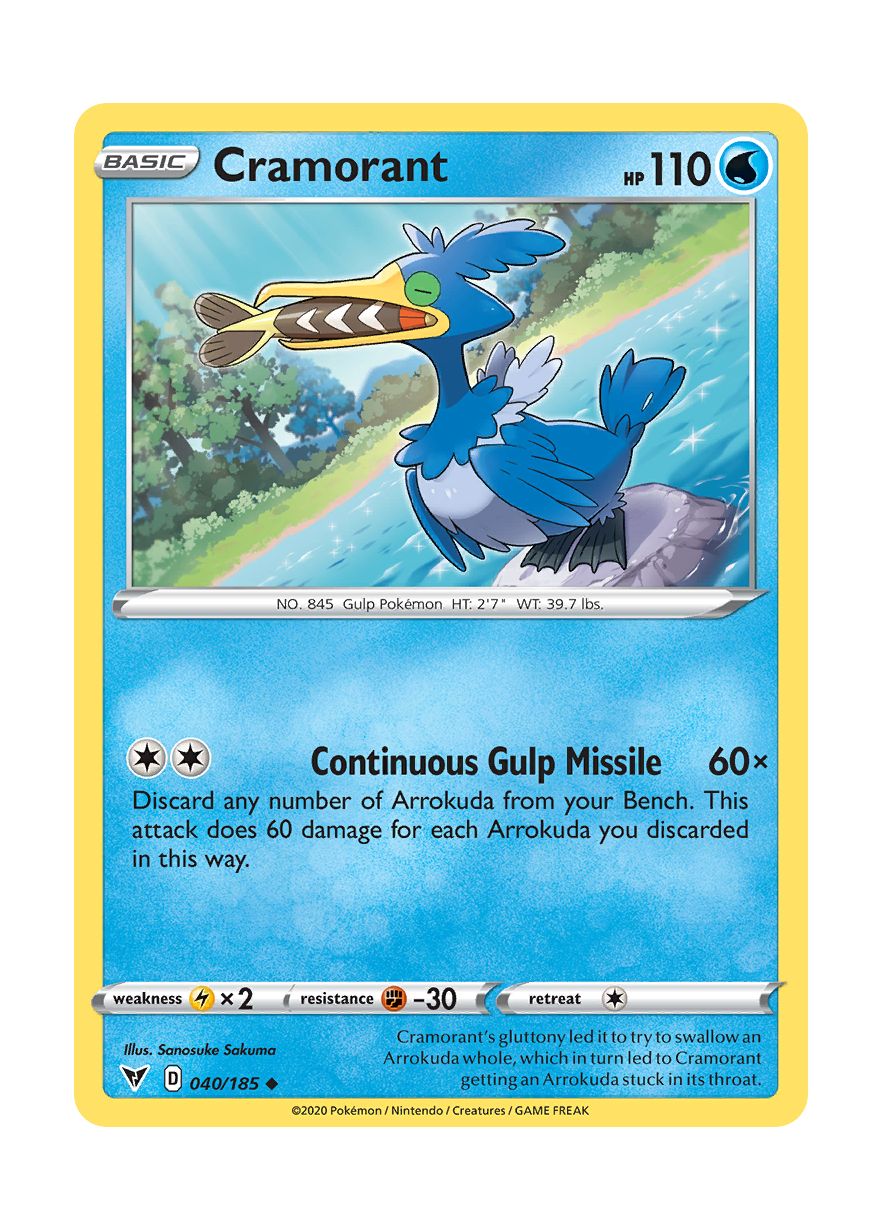 Cramorant - Reverse Holo (040/185) - Vivid Voltage