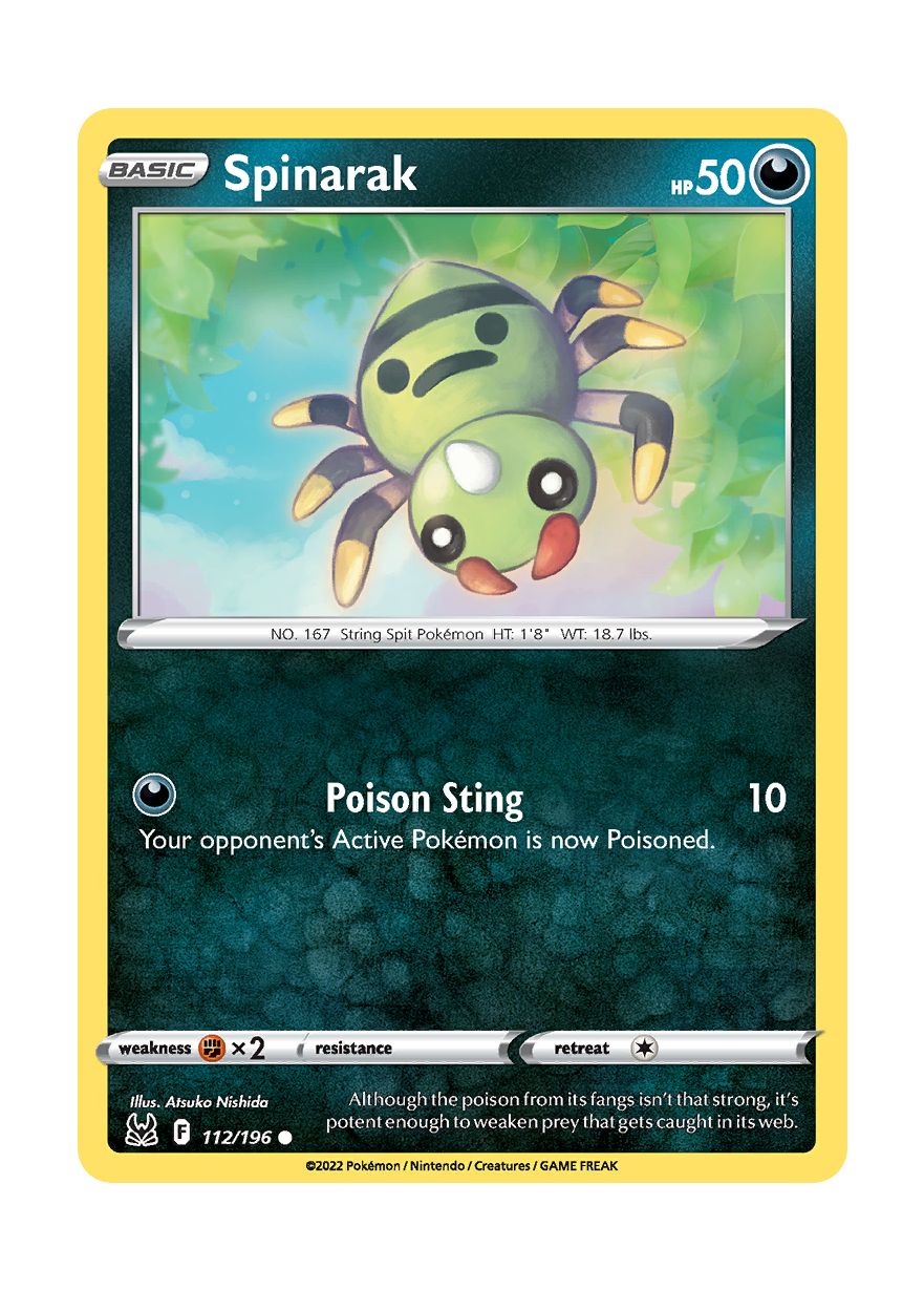 Spinarak - Reverse Holo (112/196) - Lost Origin