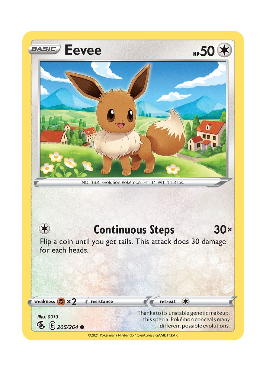 Eevee - Reverse Holo (205/264) - Fusion Strike