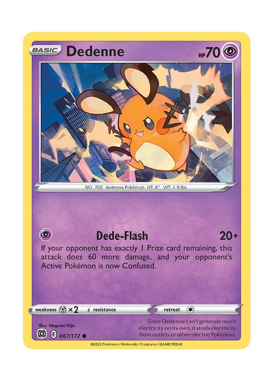 Dedenne - Reverse Holo (067/172) - Brilliant Stars