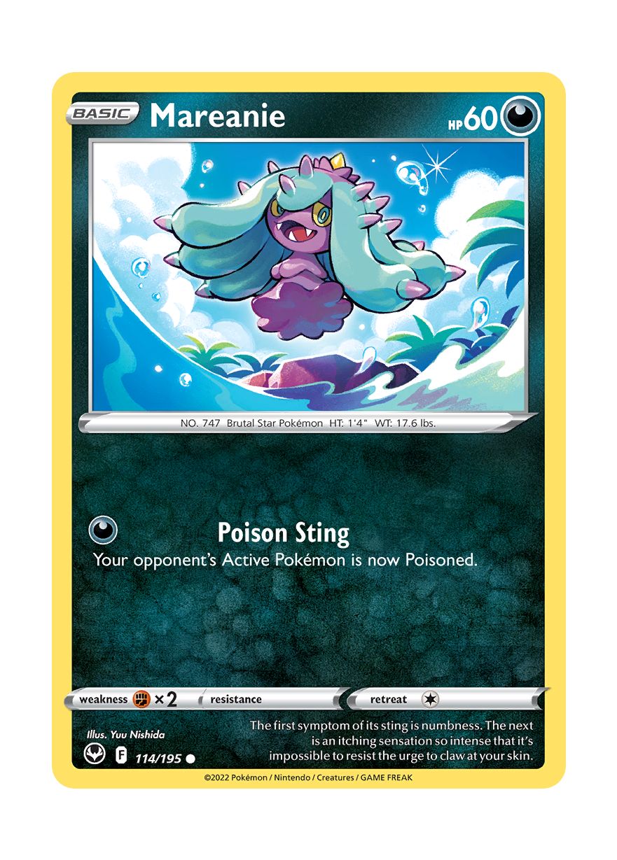 Mareanie - Reverse Holo (114/195) - Silver Tempest