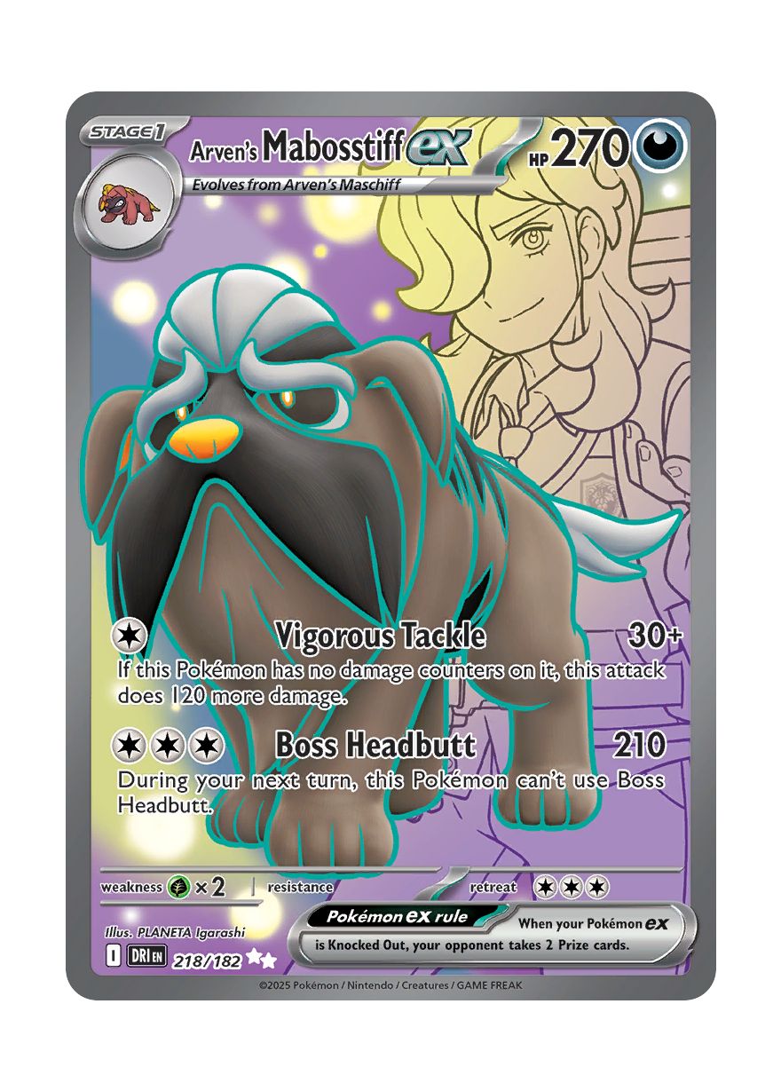 Arven's Mabosstiff ex (218/182) - Destined Rivals