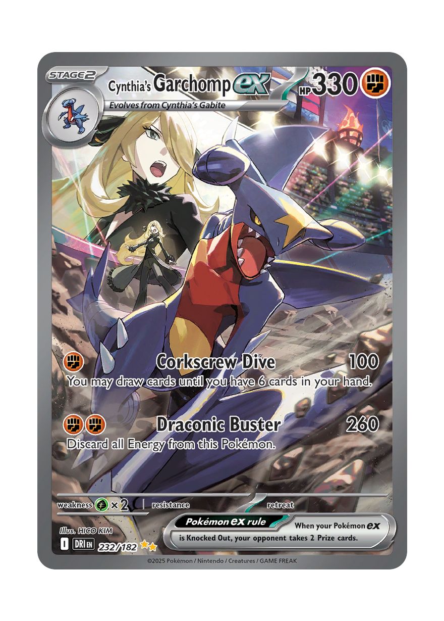 Cynthia's Garchomp ex (232/182) - Destined Rivals
