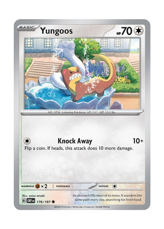 Yungoos - Reverse Holo (176/197) - Obsidian Flames