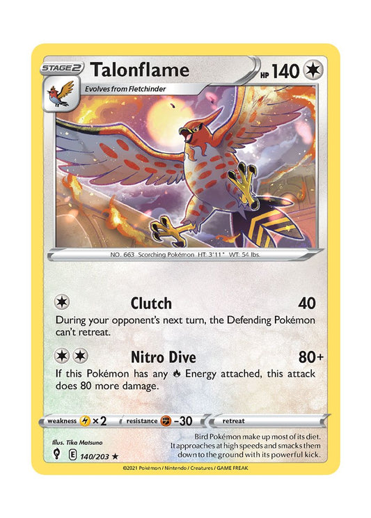 Talonflame - Reverse Holo (140/203) - Evolving Skies