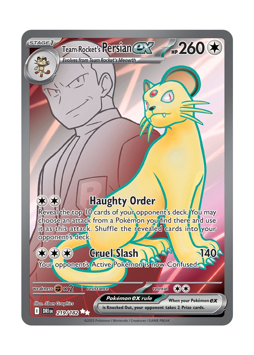 Team Rocket's Persian ex (219/182) - Destined Rivals