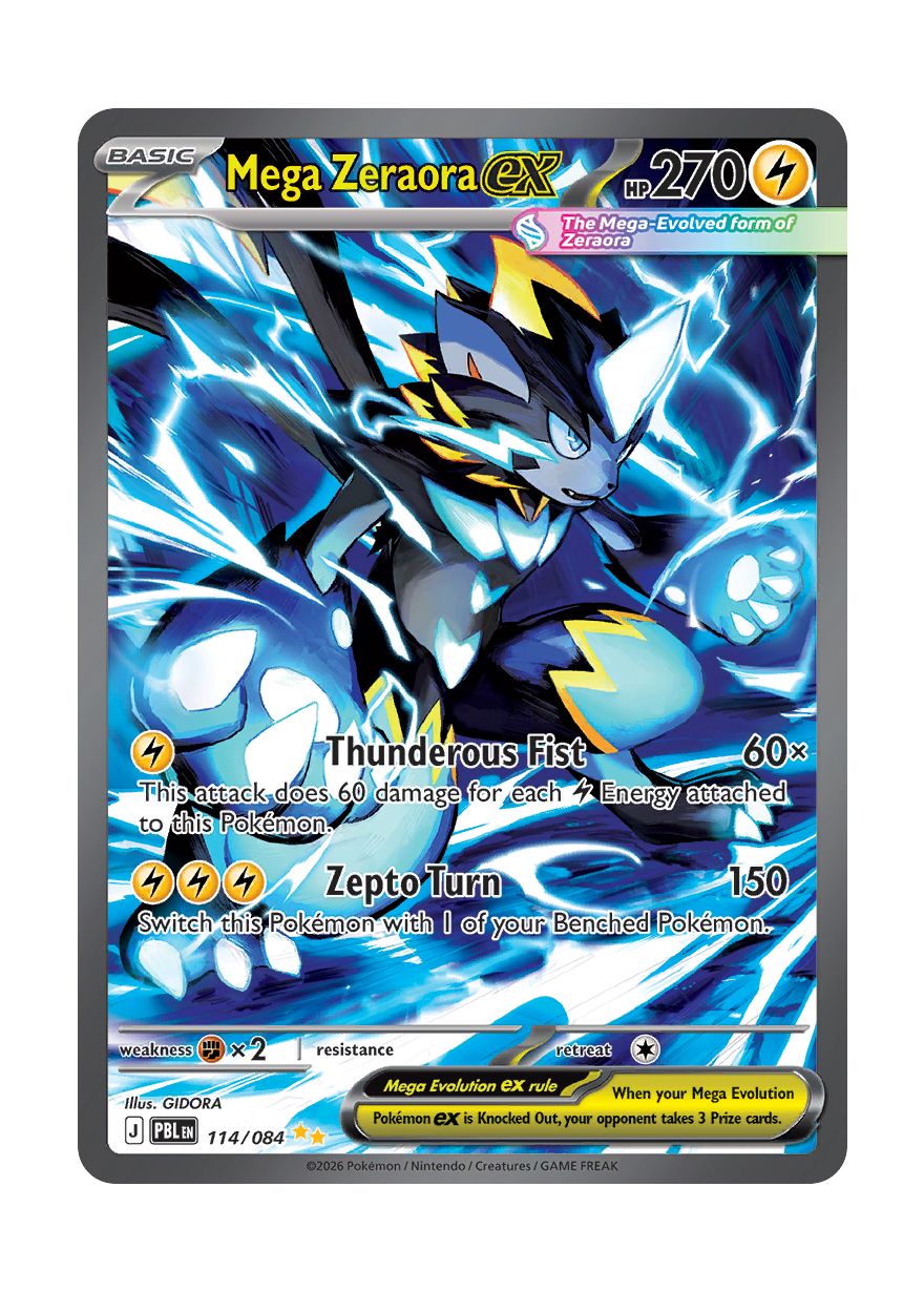 Mega Zeraora ex (114/84) - Pitch Black