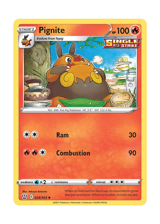 Pignite - Reverse Holo (024/163) - Battle Styles