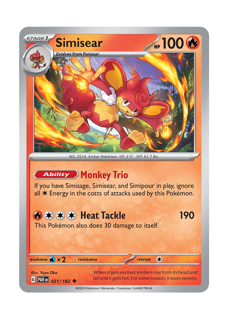 Simisear - Reverse Holo (021/182) - Paradox Rift