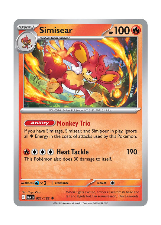 Simisear - Reverse Holo (021/182) - Paradox Rift