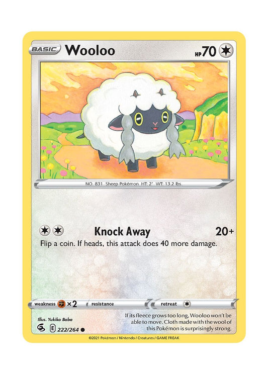 Wooloo - Reverse Holo (222/264) - Fusion Strike