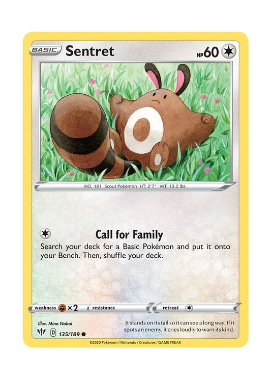 Sentret - Reverse Holo (135/189) - Darkness Ablaze