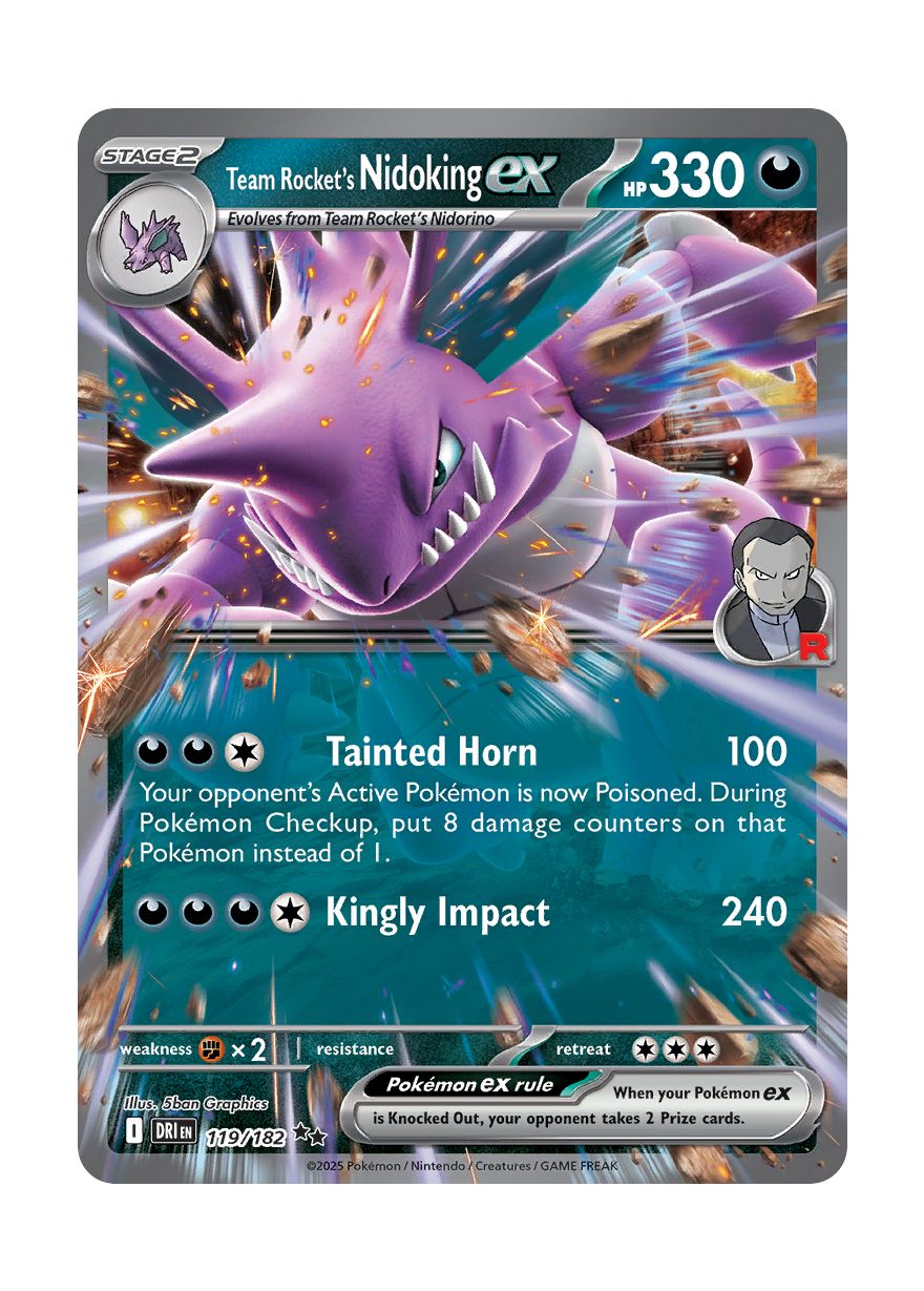 Team Rocket's Nidoking ex (119/182) - Destined Rivals