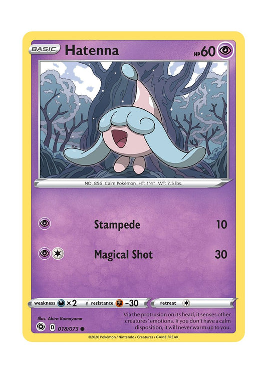 Hatenna - Reverse Holo (018/73) - Champion's Path