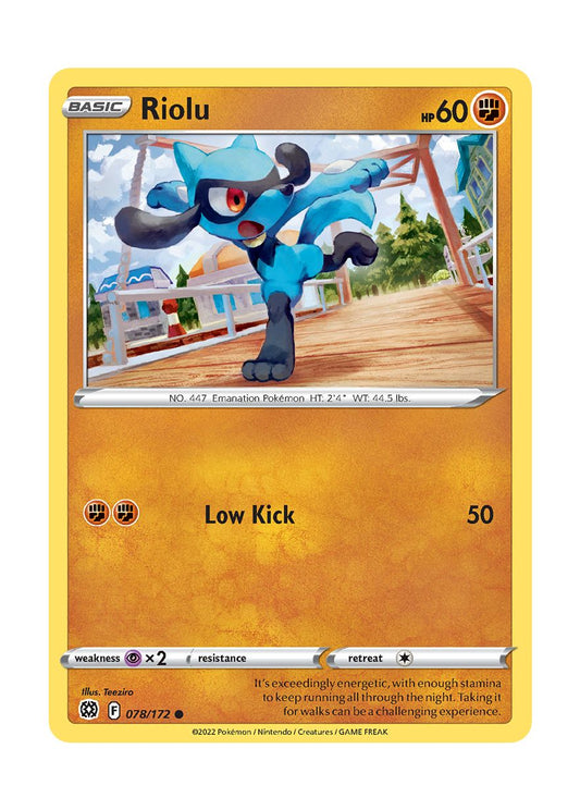 Riolu - Reverse Holo (078/172) - Brilliant Stars