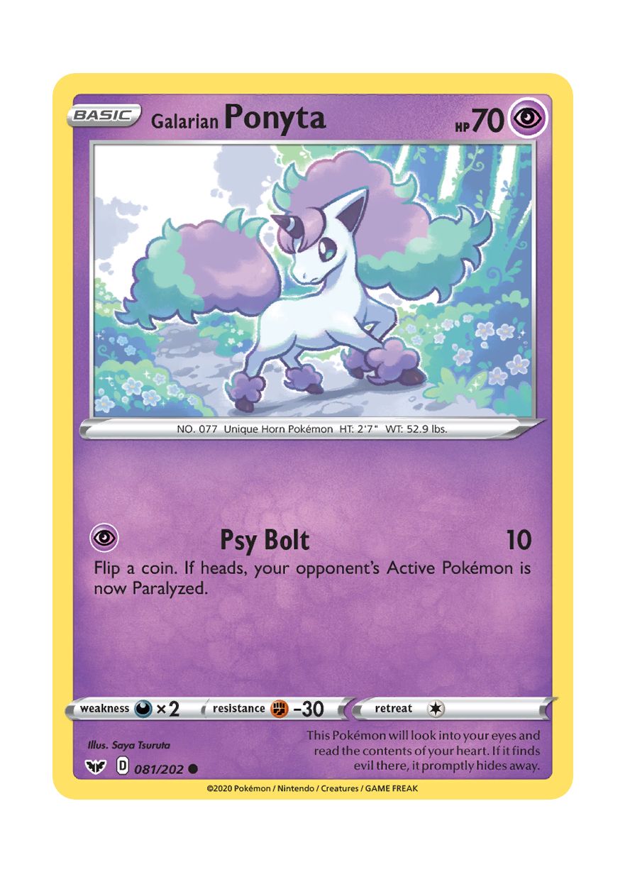 Galarian Ponyta - Reverse Holo (081/202) - Sword & Shield