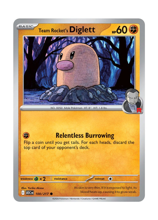 Team Rocket's Diglett (100/217) - Ascended Heroes